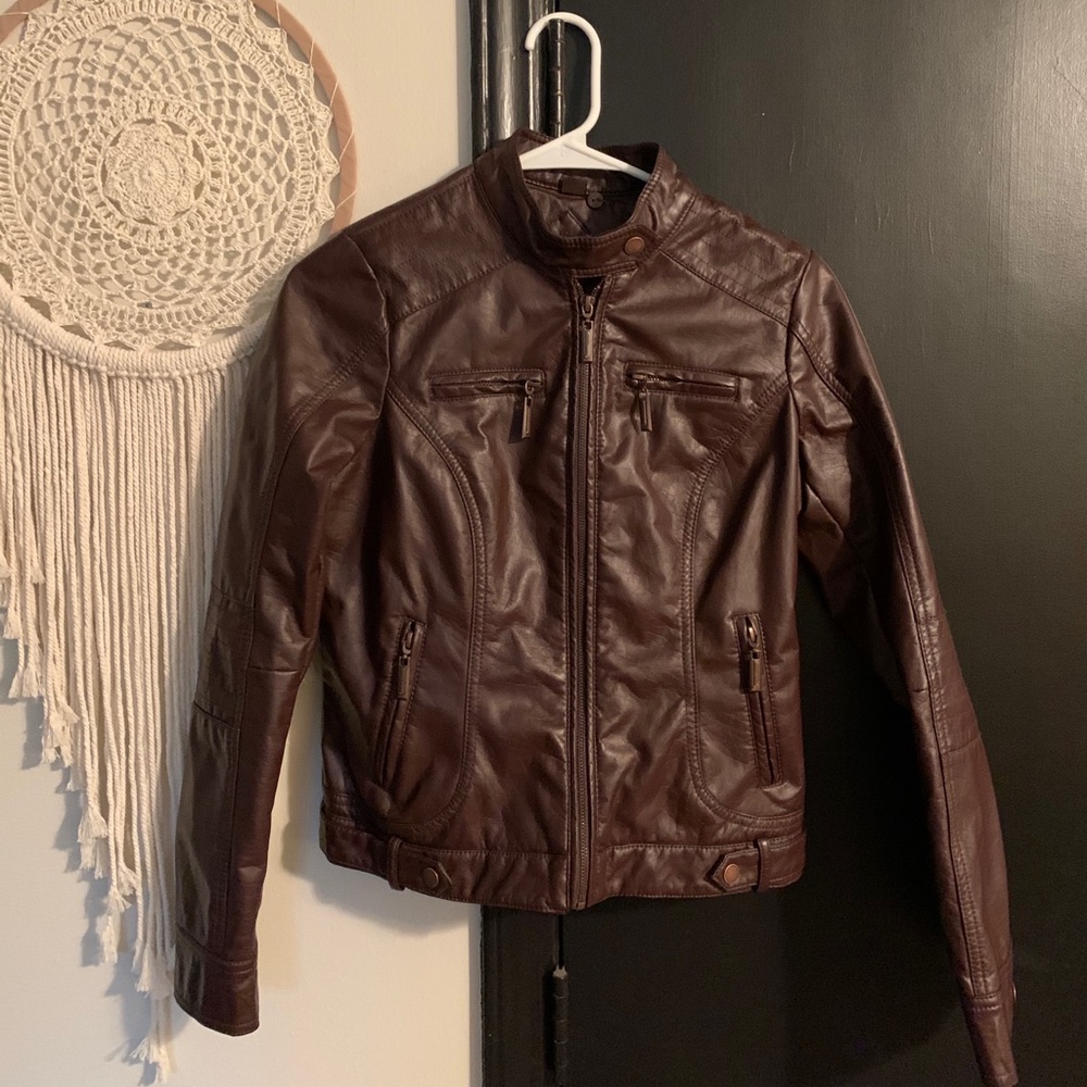 Vintage Jou Jou Brown leather jacket